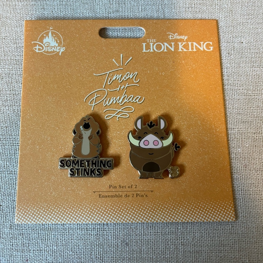 Disney The Lion King Timon and Pumbaa Pin Set